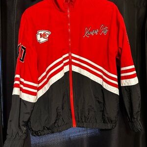 WEAR by Erin Andrews Kansas City Chiefs Women's Red and Black Wind Jacket